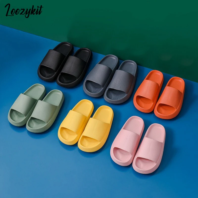 

Сандалии на платформе для мужчин и женщин, мягкая подошва, Эва, Нескользящие, летние тапочки для дома и ванной