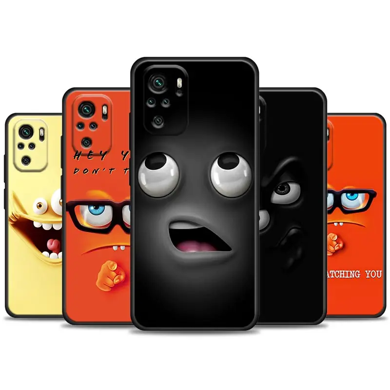 

Cute Funny Faces Art Phone Case For Xiaomi Redmi Note 11 10 9 8 Pro 9S 8A 10S 11S Soft Cover For Redmi Note 8Pro 10Pro