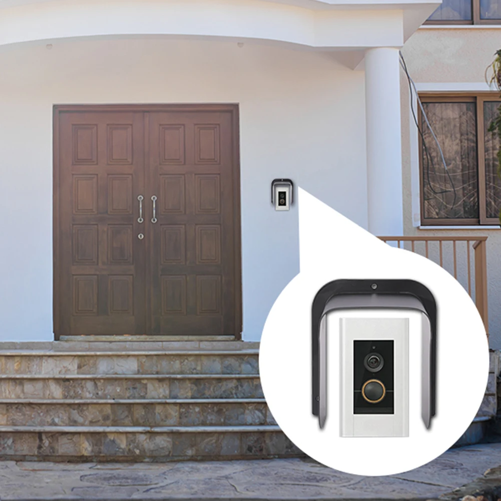 

Ring Video Doorbell Rain Cover Sun Shade Shield Hood 3 Sided Protection Metal Waterproof Doorbell Cover For Cameras Door Lock