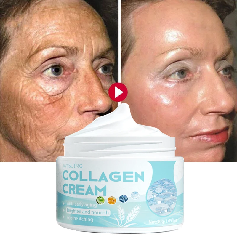 

Collagen Remove Wrinkles Face Cream Firming Lifting Anti-Aging Hyaluronic Acid Fade Fine Lines Moisturizing Brighten Skin Care
