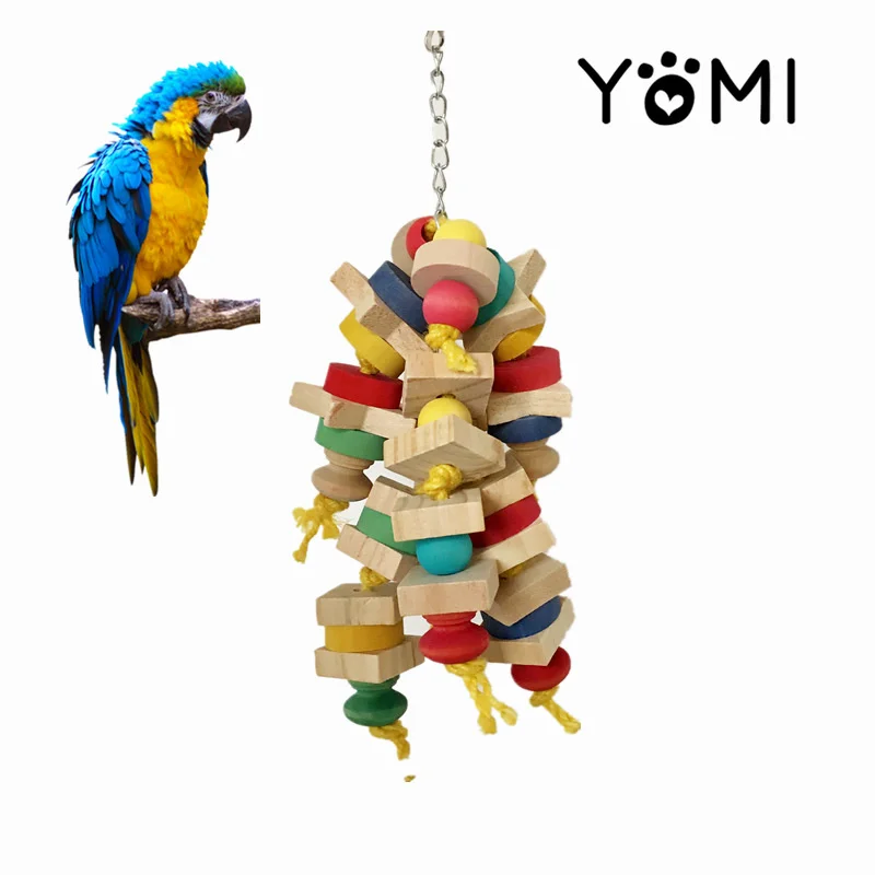 

Large, Medium And Small Parrots Bite Toy Building Blocks, Climbing Ladders