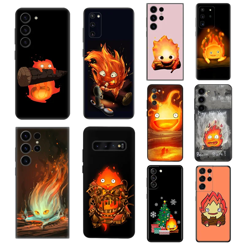 

Мультяшные Милые силиконовые черные чехлы для телефонов Samsung Galaxy S23 Ultra 5G S22 S21 S20 FE Plus Note 20 10 9 8 S10 E, чехол