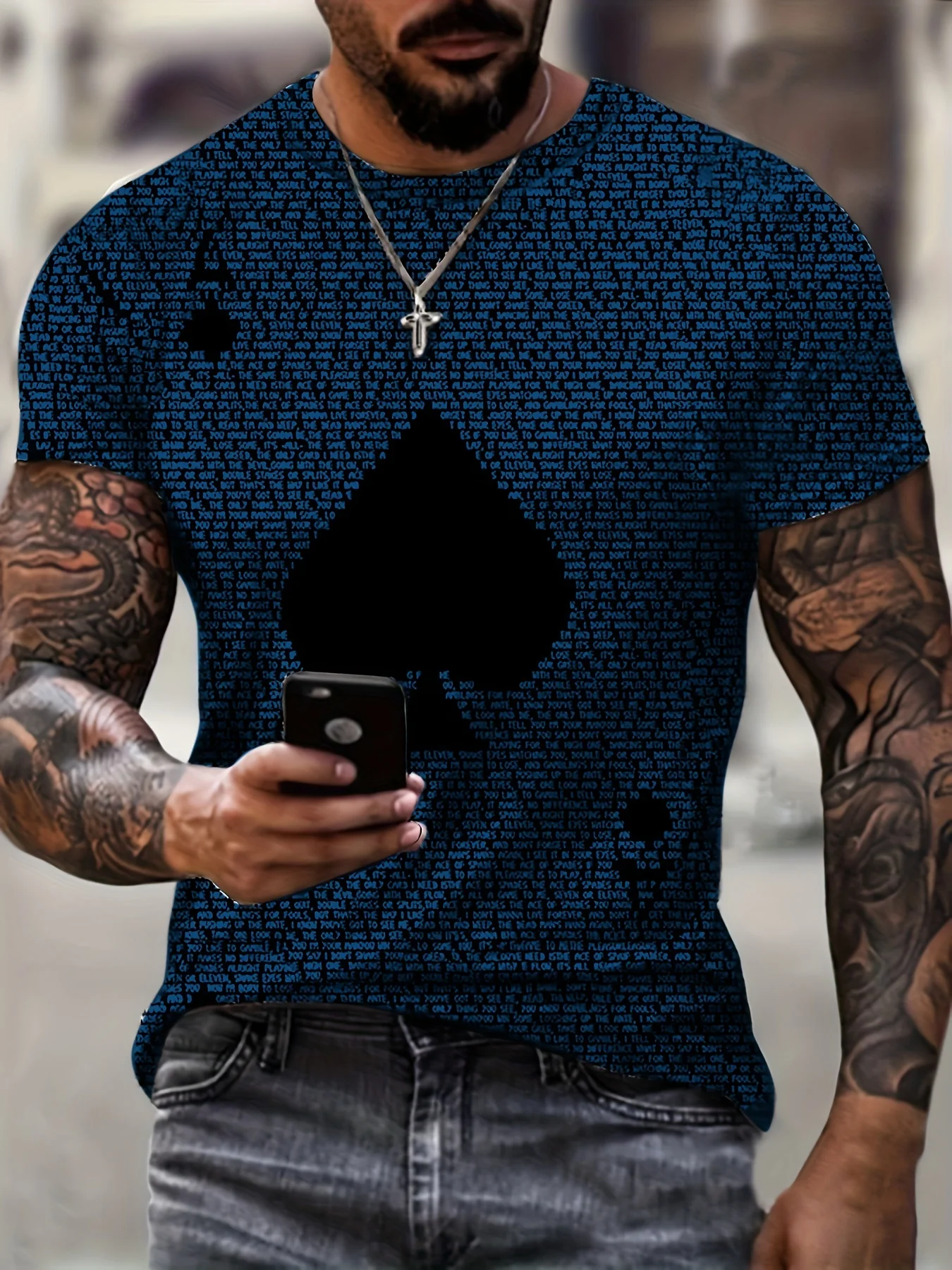 

Летняя мужская футболка в европейском и американском стиле ретро