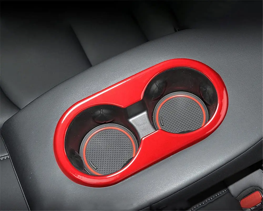 

For Tesla Model 3 2017-2020 Car Rear-Row Cup Holder Top Cover Frame Trim Water Protective Film Car Interior Accessories