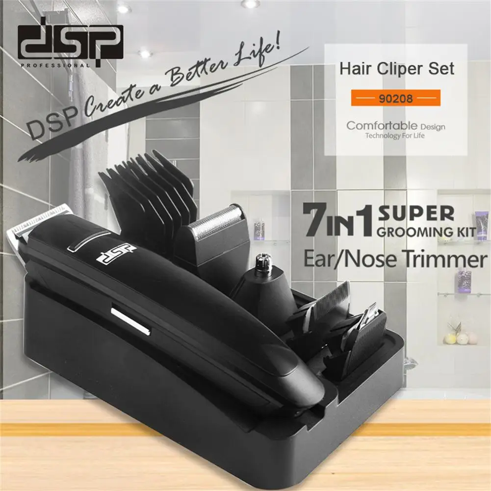 

7 In 1 Rechargeable Clipper Household Salon Multifunctional Hair Cutting Machine Set For Men Shaving Carving Trimmer Profesional