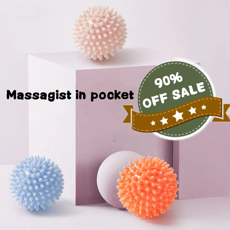 

Durable PVC Spiked Massage Ball Trigger Point Sports Fitness Hands And Feet Plantar Pain Relief Fasciitis Relief 9cm Sports Ball