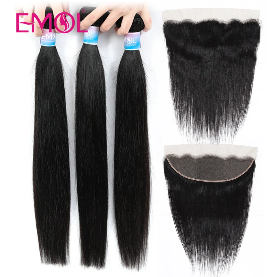 Пряпряди Inidan с фронтальной сеткой 13x4 фронтальная сетка пряди 100% человеческие