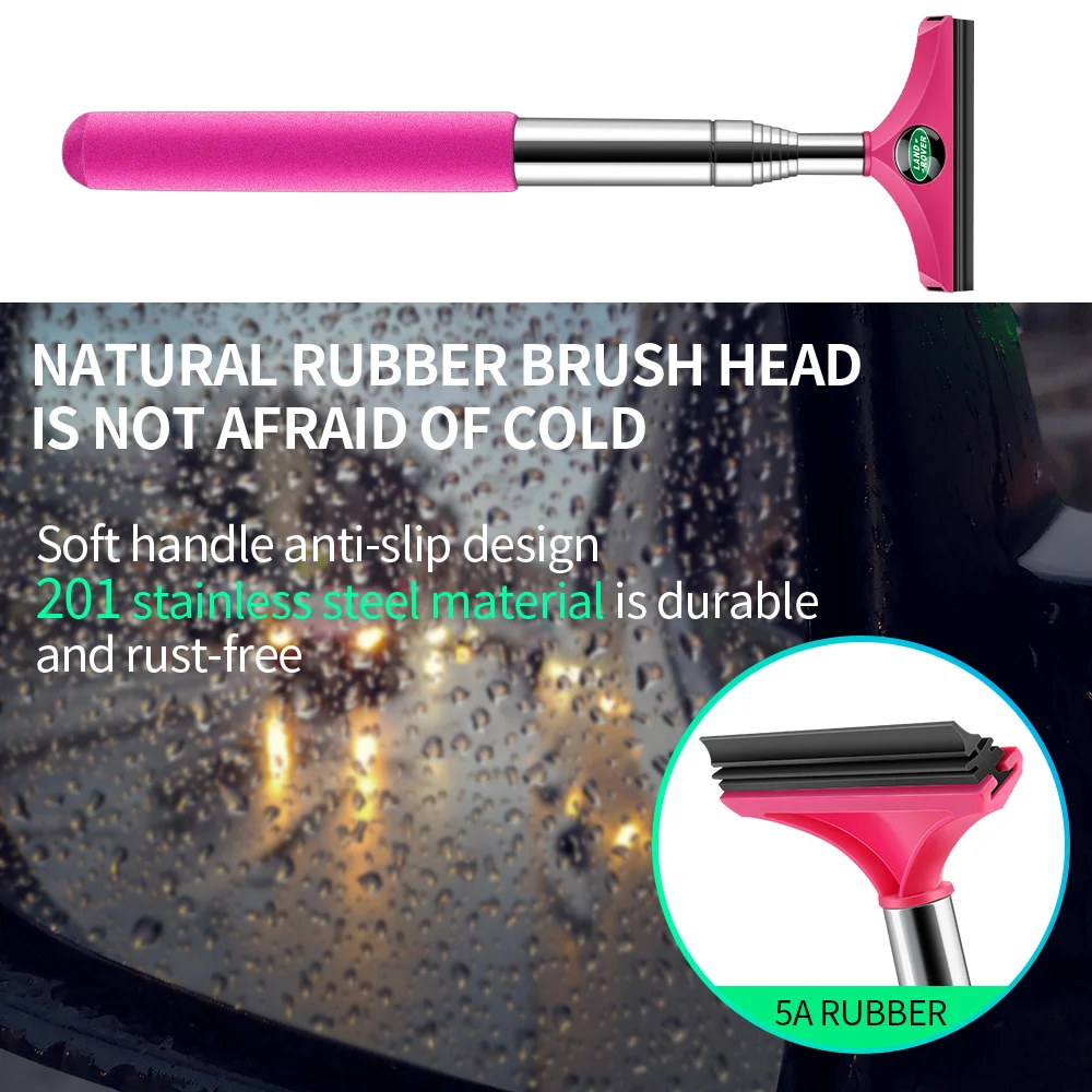 

Alloy Telescopic Rod Car Rearview Cleaner Brush Wiper Brush with Long Handle For Land Rover Range Defender 3 4 Car Accessories
