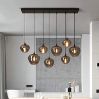 nordic designer restaurant bar chandeliers modern creative multi head combination glass pendant lamp living room decor lighting