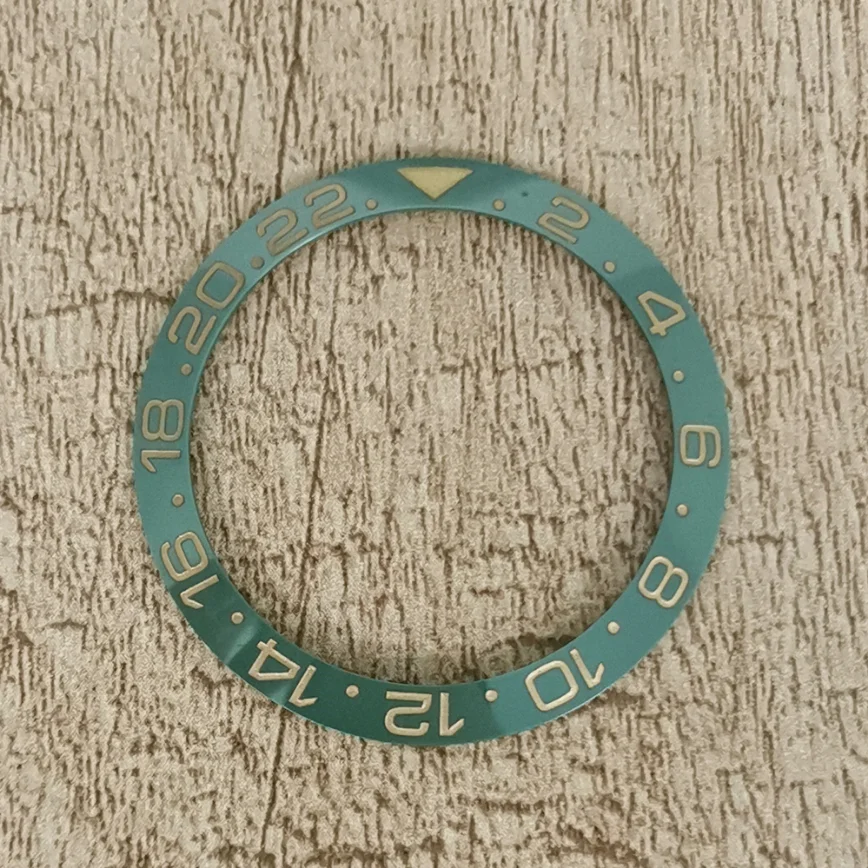 38MM Watch Bezel Insert  Monochrome Two-tone Ceramic Bezel Opening 38MM Outer Diameter 30.5MM Inner Diameter Fits 40MMSUB Case