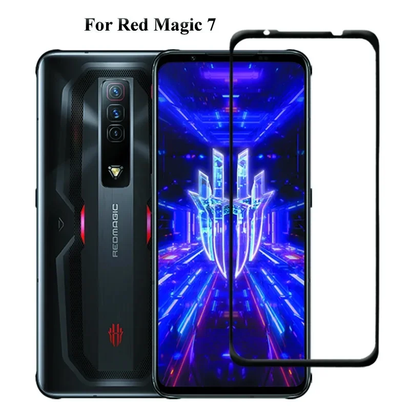 Закаленное стекло с полным покрытием для ZTE Nubia Red Magic 7 Защитная пленка экрана 3 3S