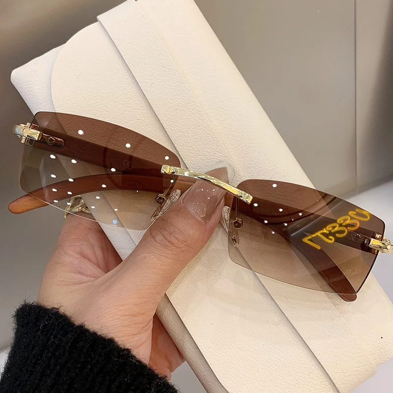 

GM LUMIAS Sunglass Men Women Trendy Fashion Vintage Rimless Male Sun Glasses Eyewear Luxury Brand Design Retro Female Shades