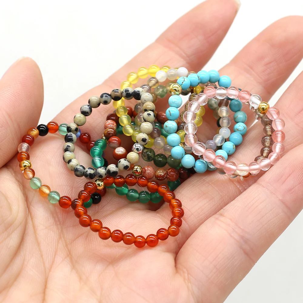 Кольцо женское из натурального камня маленький перстень 3 мм с кристаллами синий