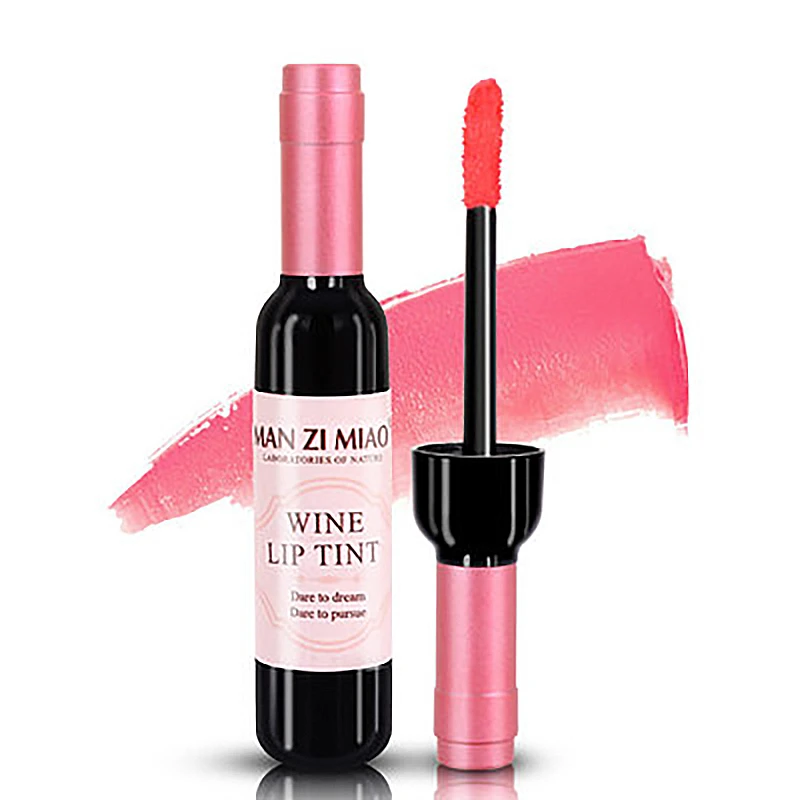 

6 Colors Matte Lip Gloss Tint Red Wine Bottle Non-stick Liquid Lipstick Waterproof Long Lasting Lipgloss Moisturize Lip Makeup