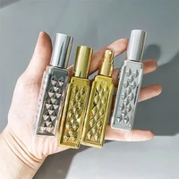 perfume atomizer 15ml spray bottle portable travel gold silver high quality empty glass mist spray bottle alcohol containers