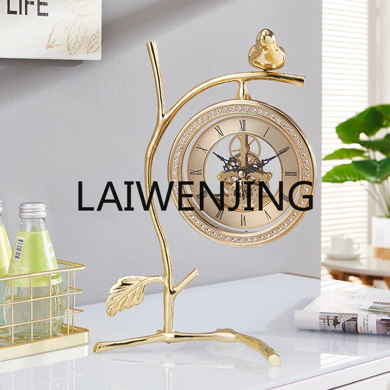 RWJ латунные часы украшение для гостиной настольные механические с орнаментом