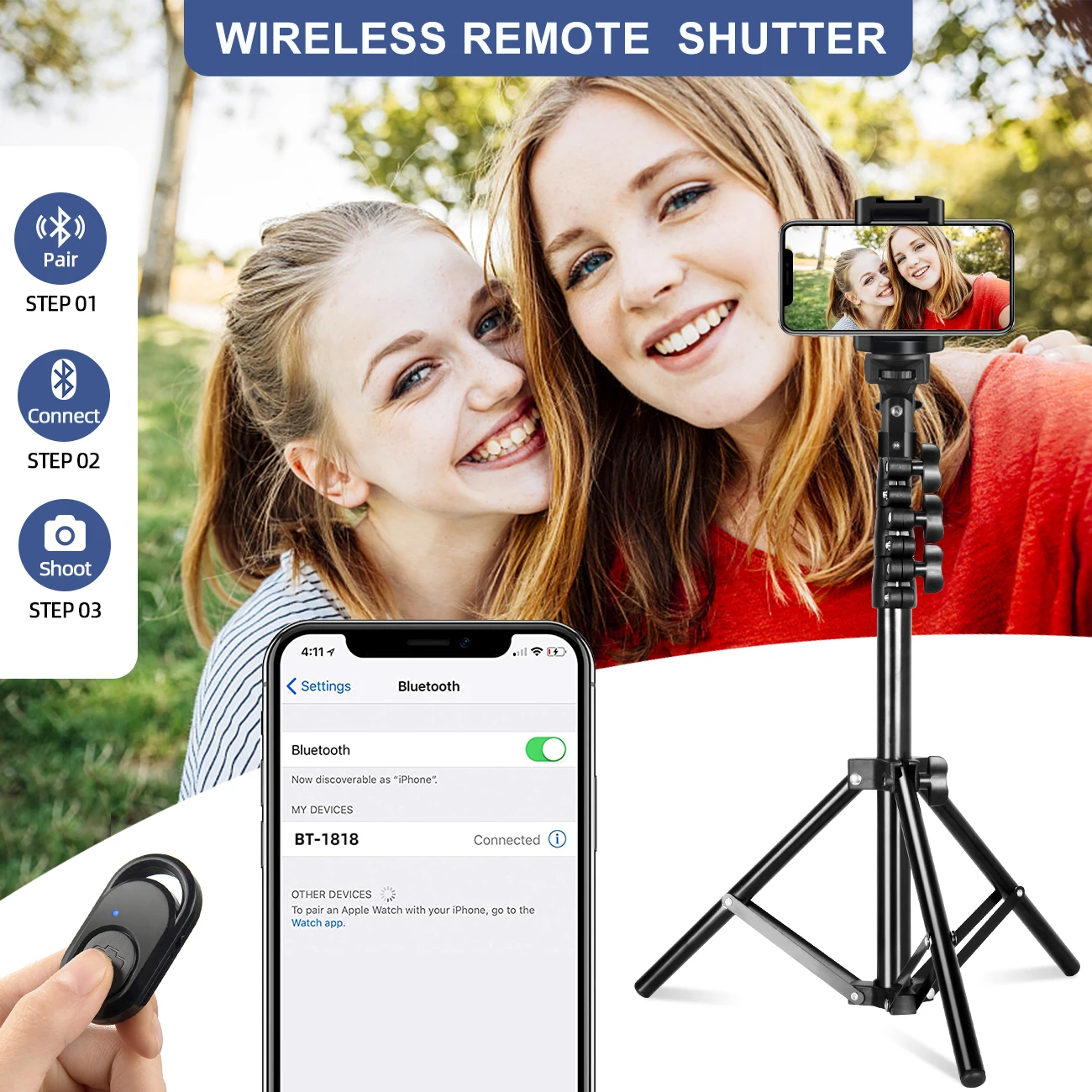 Универсальный штатив для телефона алюминиевая селфи-Палка с дистанционным