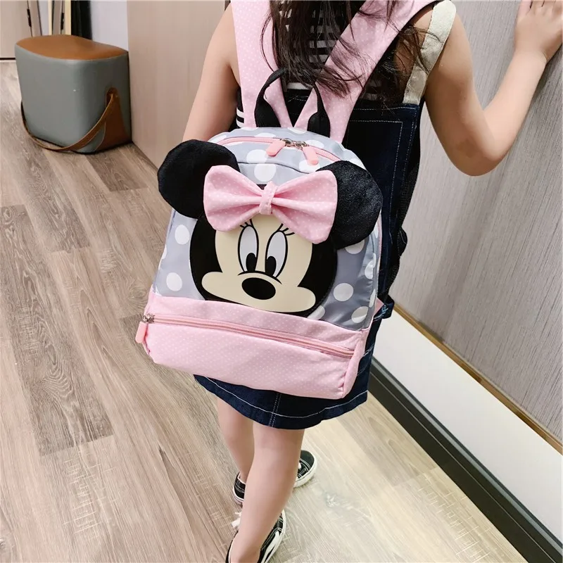 

Disney Kids bag Kindergarten Children Mickey Mouse School Bags Pink Minnie Backpack Princess Schoolbags Satchel For Boys Girls