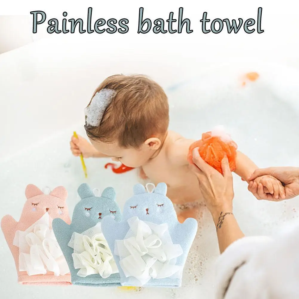 

Painless Bath Towel Bathing Tools Double Sided Shower PVA Cartoon Scrub Sponge Adult Bathing Children Gloves Skin Cute Glov Q2E9