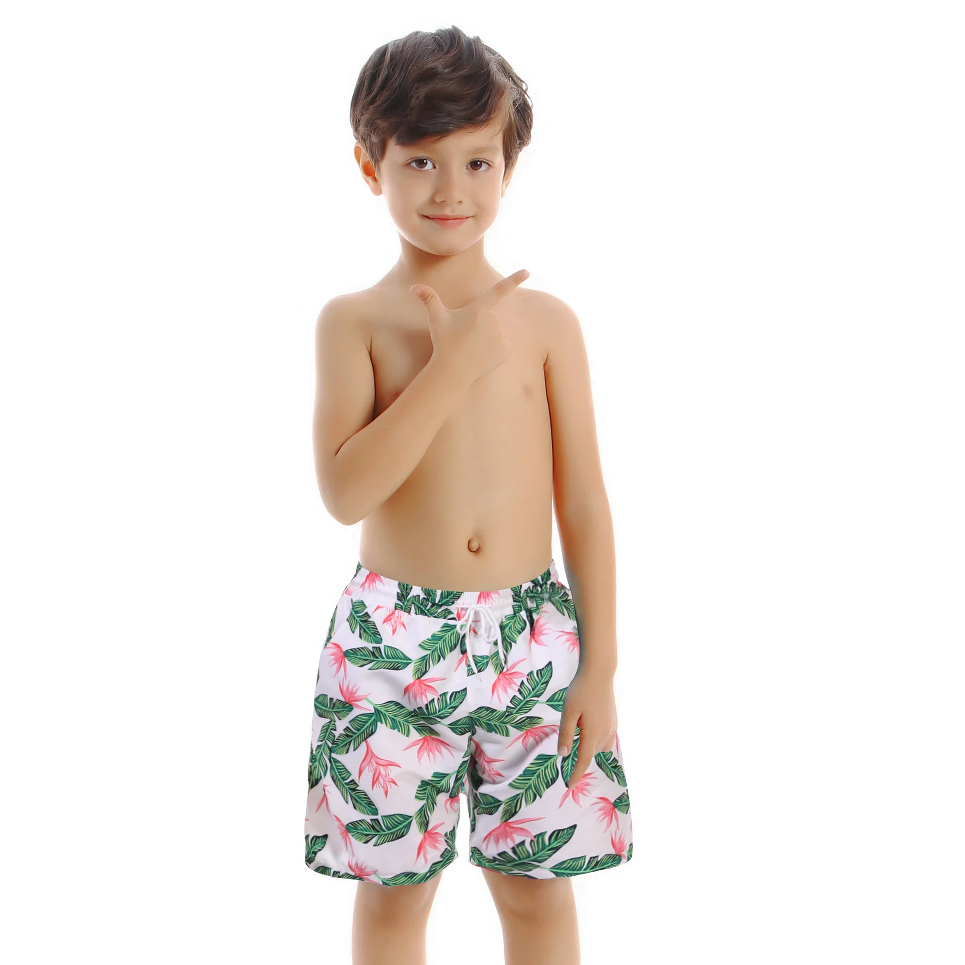 Плавки для мальчиков детские пляжные шорты малышей летние с принтом и кулиской