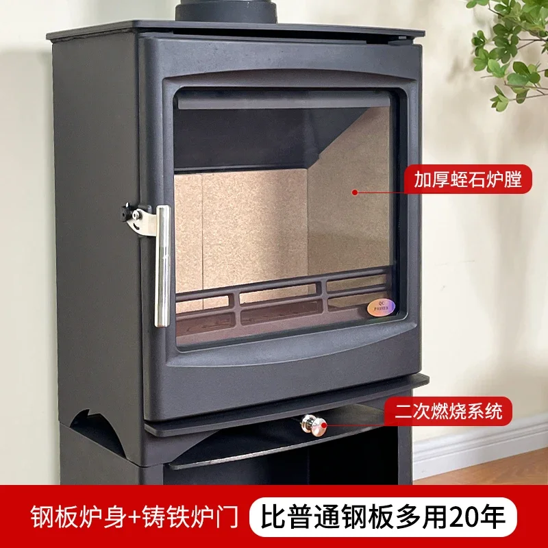Настоящий камин дровяной чугунная опалительная печь для дров бытовой большой
