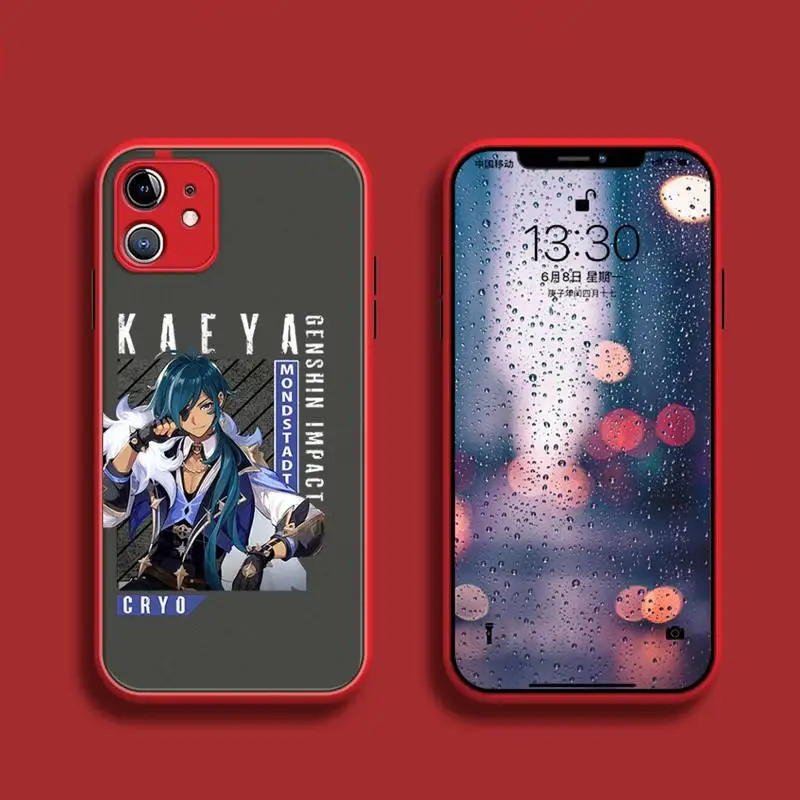 

Genshin Impact Phone Case For iPhone 12 11 Mini Pro XR XS Max 7 8 Plus X Matte transparent White Cover