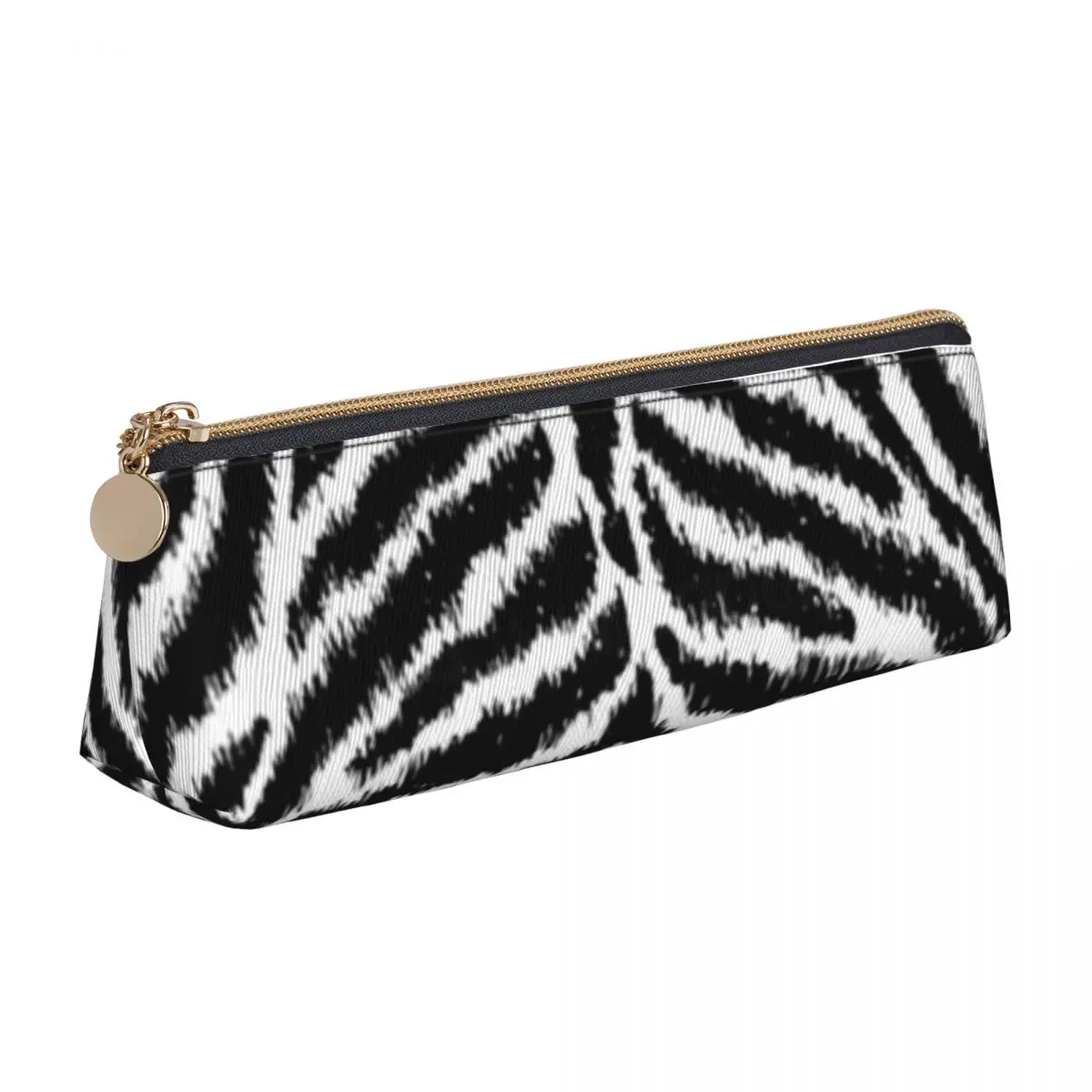 

Кожаный чехол-карандаш с принтом зебры, крутые зебры, модный дизайнерский пенал на молнии, треугольная сумка для ручек для подростков