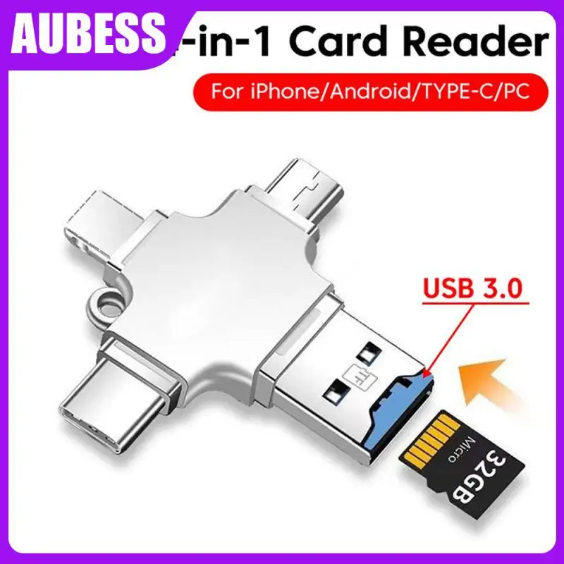 

Essential For Mobile Phone Photography Memory Card Reader Weight 12g Card Reader Mobile Treasure Functional Adapter Silver