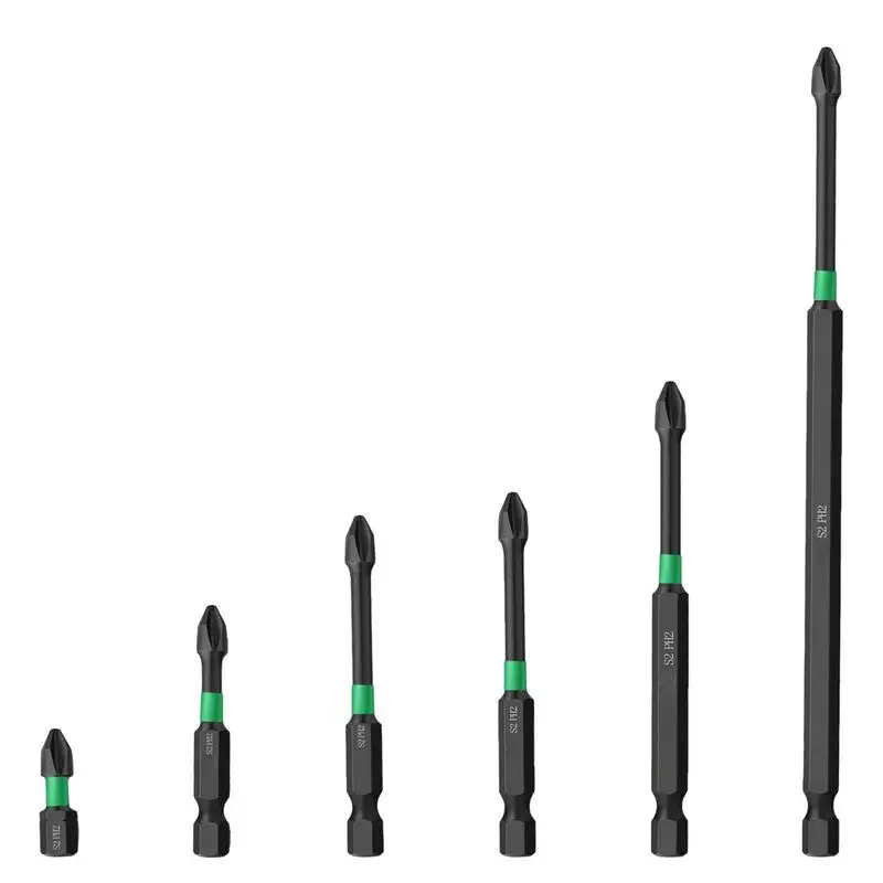 

Magnetic Anti-Slip Drill Bit S2 Alloy Steel Anti-Slip Long Drill Bits 6pcs Fine Tooth Design Strong Magnetism Suitable For