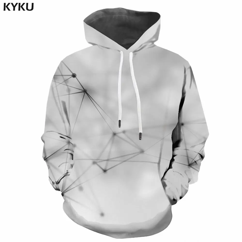 

Мужской свитшот KYKU, Черный Повседневный свитшот с длинным рукавом и капюшоном
