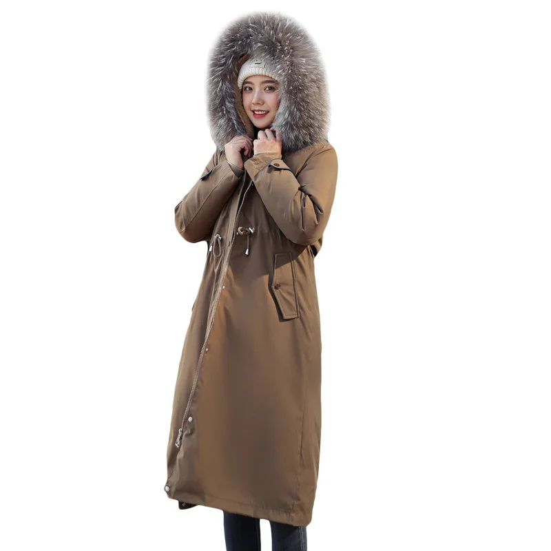 Parka Coat Women 2022 Winter New Over-the-knee Long Cotton-padded Overcoat Cotton-padded Jacket