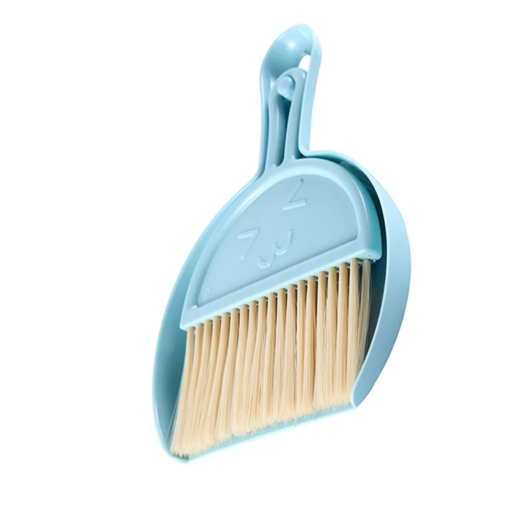 

Broom Cleaning Brush Hanging Hole Dustpans Set Desktop Garbage Sweeper Household Brushes Tools for Corner Green