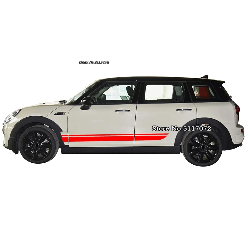 2 шт. наклейки на дверь и боковые полосы графика тела Виниловая наклейка для MINI