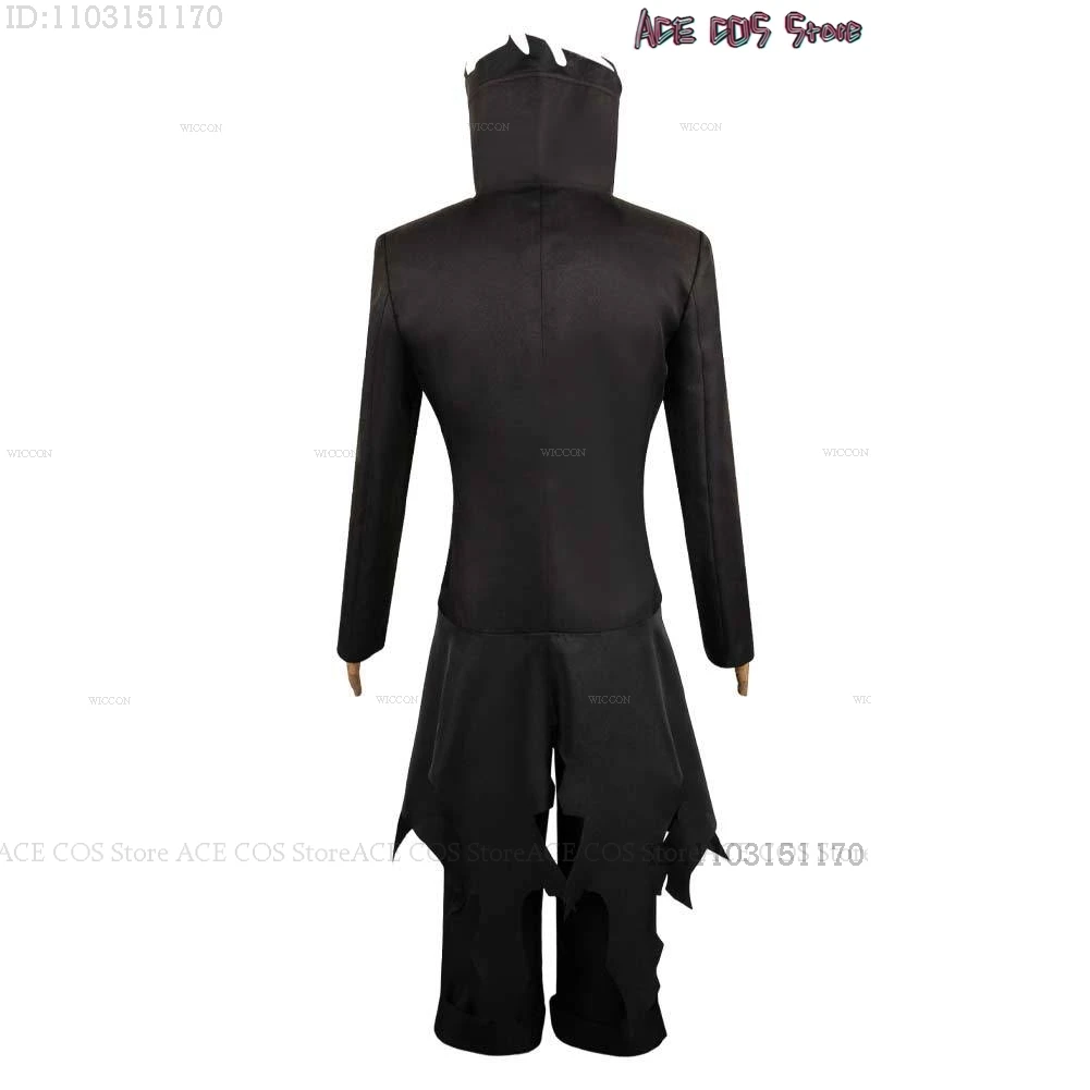 Ken Takakura Okarun Dandadan Cosplay Costume Wig Turbo Granny Mode High Necked Trench Coat Black Outfit Halloween Party Suit