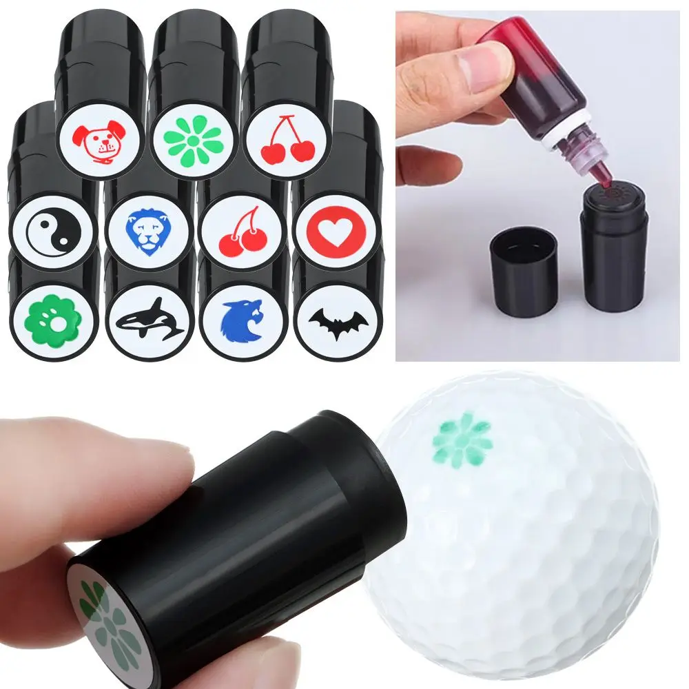 

High Quality Multicolors Golfer Gift Quick-dry Mark Seal Golf Accessories Golf Ball Stamper Golf Stamp Marker