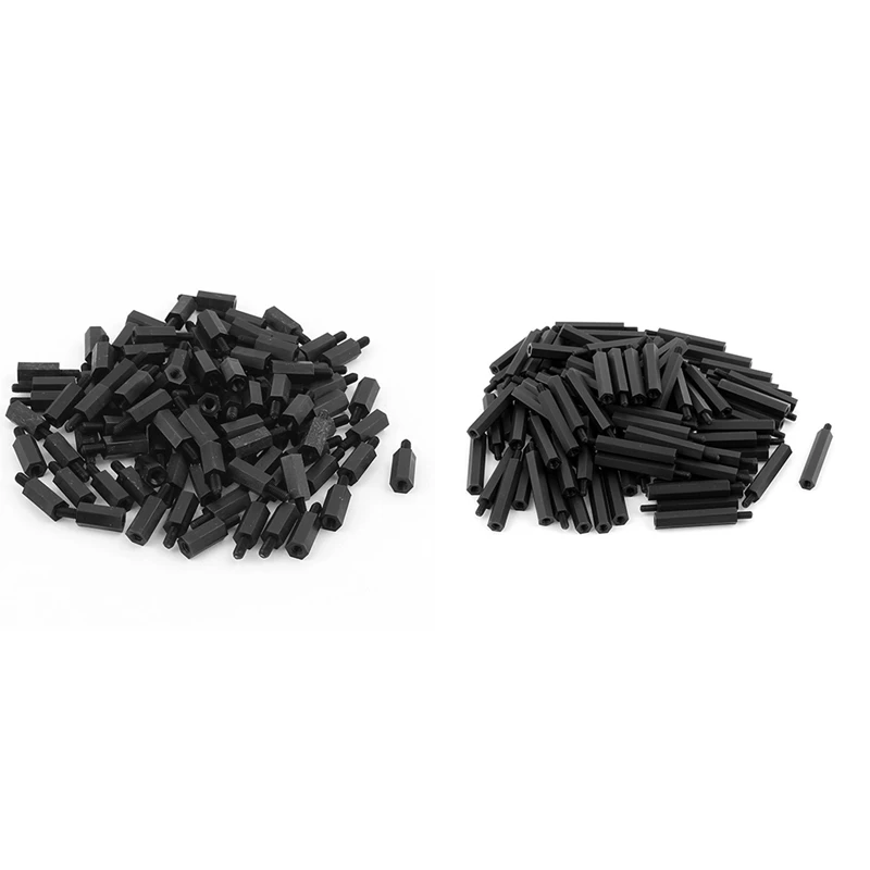 

200 шт. нейлоновые Распорки, шестигранная стойка для материнской платы, 100 шт. M3 12 мм + 6 мм и 100 шт. M3 резьба 30 + 6 мм