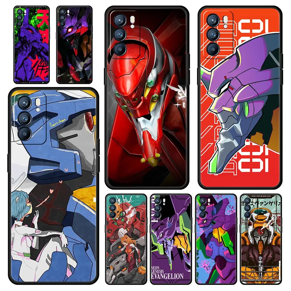 

Аниме Neon Genesis «Евангелион» чехол для телефона для Oppo Reno7 SE Reno6 Z 5G Find X5 Pro A54 A53 A52 A9 2020 A95 A16 A76 A74 A12 Cover