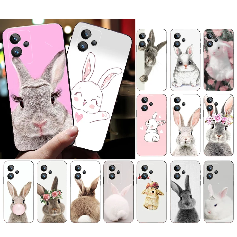 

Cartoon Cute Baby Rabbit Phone Case for OPPO Realme 10 Pro Plus 9 8 7 6 Pro GT 2 Pro X2 Pro C21Y C11 X3 SuperZoom Funda