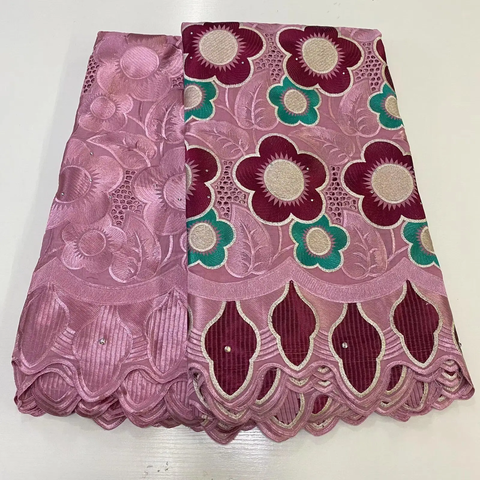 

Новинка 2022, швейцарская вуаль, кружевная ткань, Высококачественная хлопковая кружевная ткань и швейцарская кружевная ткань для платья на 2,5 + 2,5 ярдов