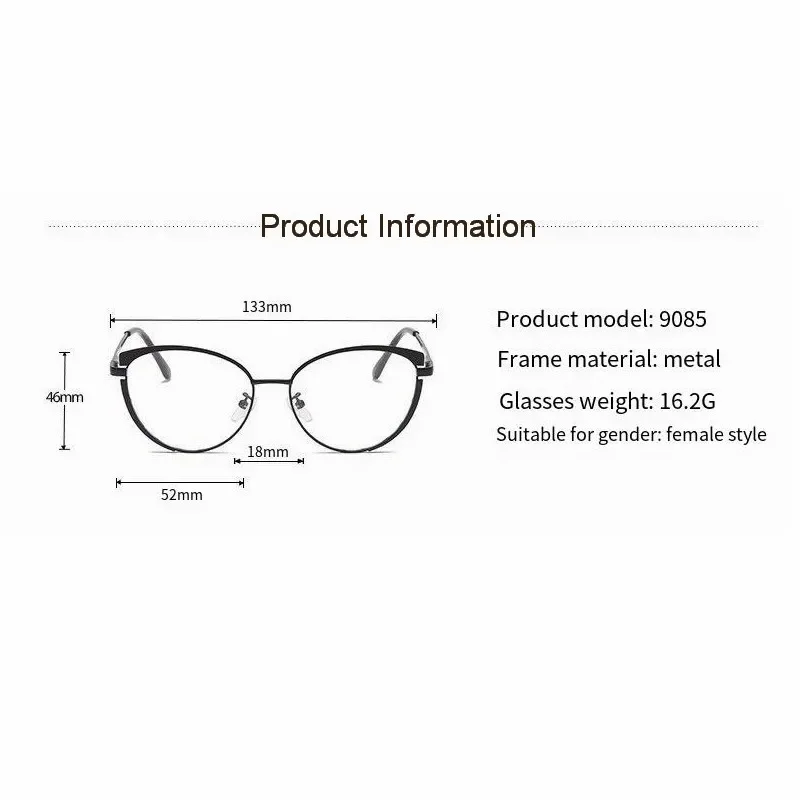Женские компьютерные очки кошачий глаз с защитой от синего света 2022 прозрачная
