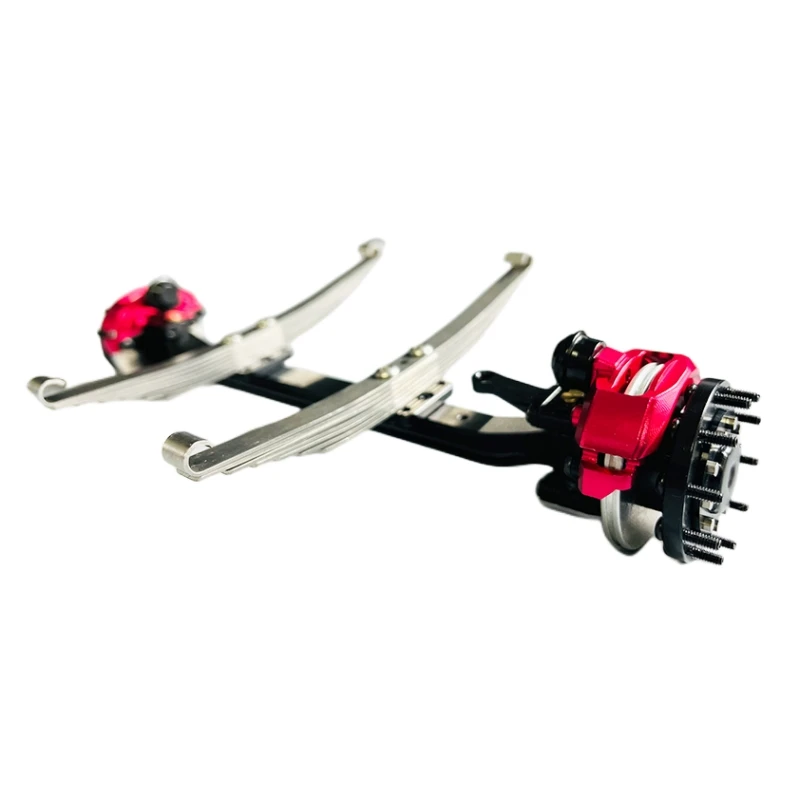 

1/14 Simulated Metal Unpowered Tilt Angle Front Axle W/ Brake Calipers for Tamiya Tractor Lesu Model Dumper Tipper Rc Car Toys