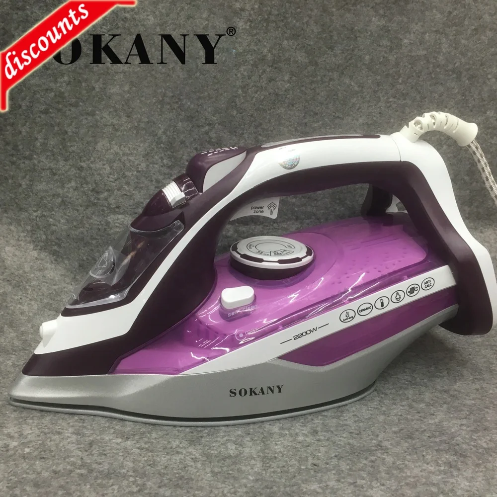 

SOKANY 801 2200 Вт паровой утюг для одежды, вертикальные электрические утюги, самоочищающиеся дорожные портативные фотоутюги