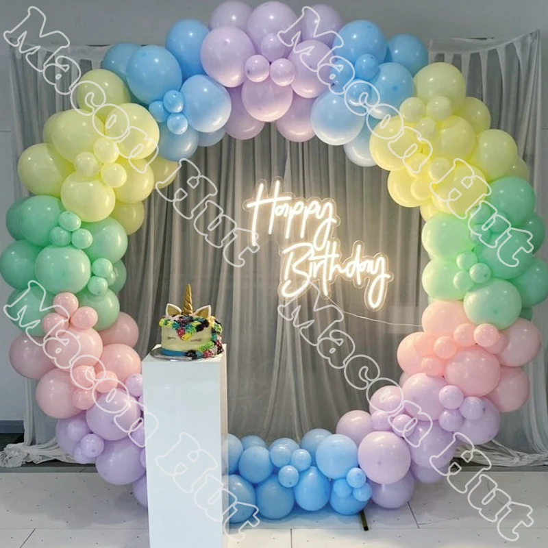 

190pcs Macaron Blue Latex Balloon Garland Arch Wedding Birthday Event Parti Decor Supply Baby Shower Valentine Proposal Decor