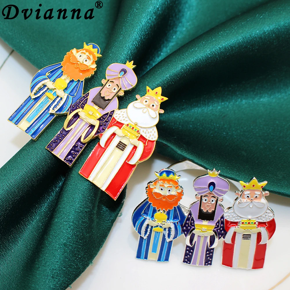 

2Pcs Three Wise Men Napkin Rings Three Kings Gifts Gold Napkin Holder Ring for Christmas Wedding Party Table Decoration HWH89