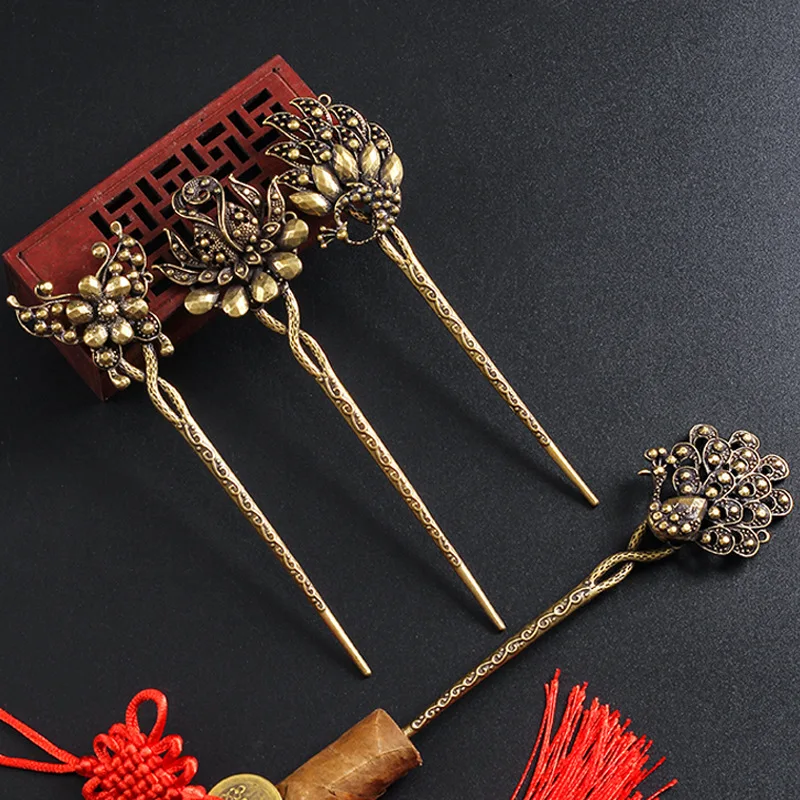 Портативная латунная игла для прохождения сигар в стиле ретро дрель дренажа