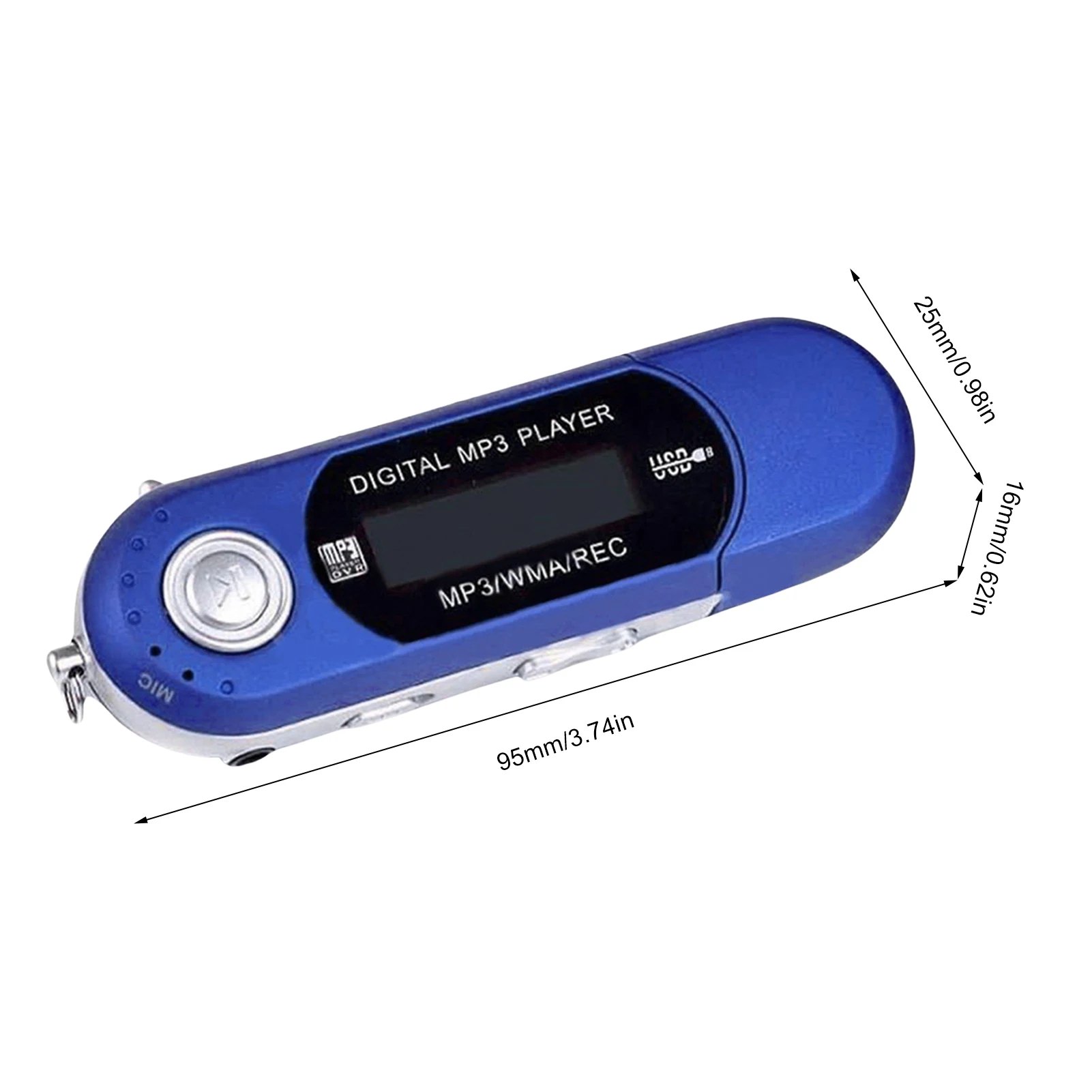 Портативный USB MP3-плеер с цифровым ЖК-экраном перезаряжаемый мини хранилищем 4 ГБ/8