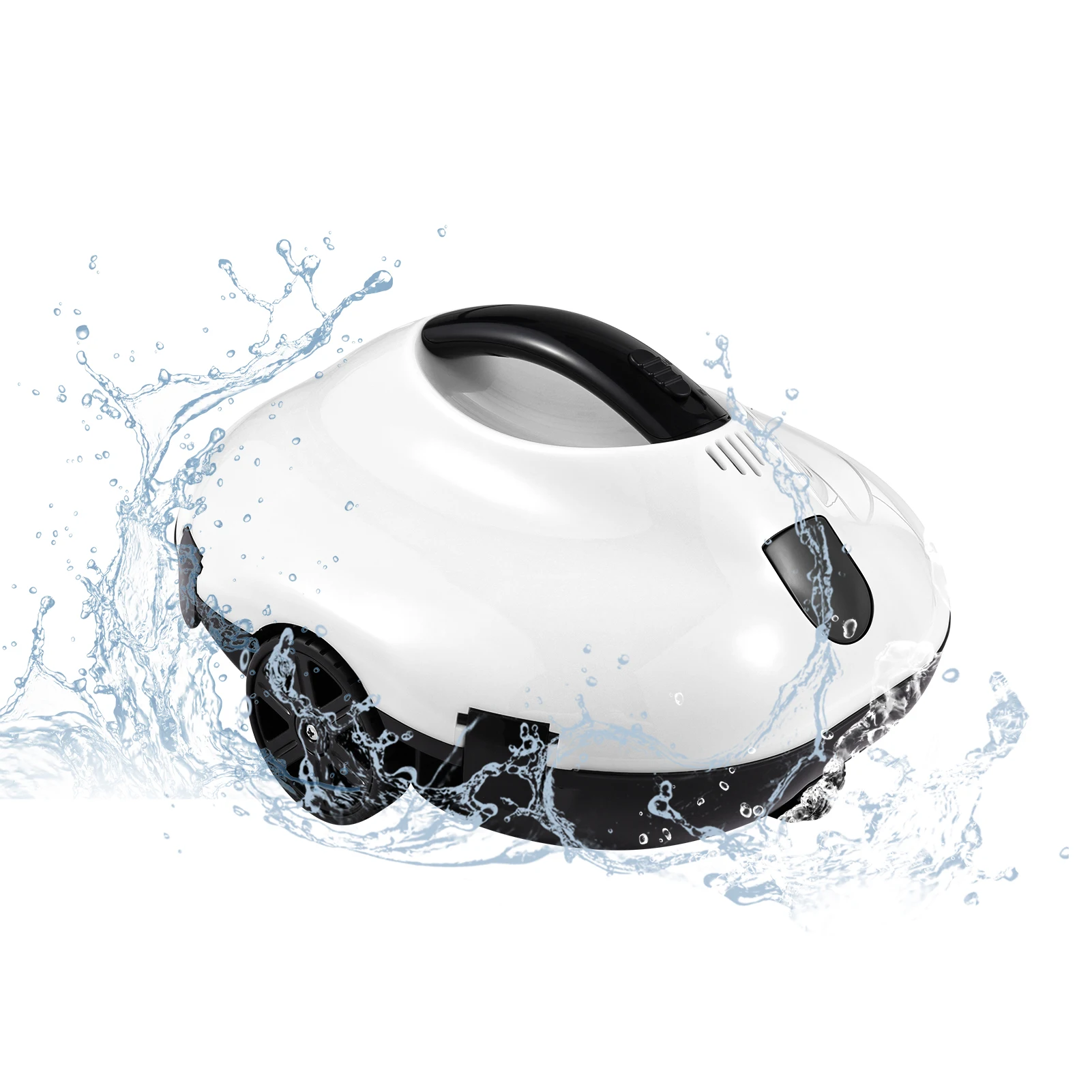 

Cordless Robotic Pool Cleaner Pool Vacuum Powerful Suction Lasts 150 Mins with 4 Silicone Scrapers Support Route Planing
