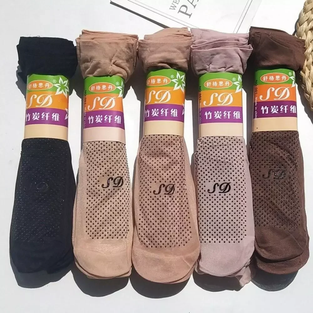 

1/3 pairs Chic Silicone Bottom Non-slip Velvet Socks Black Women Massage Non-slip Sock Dot Rubber Sole Short Comfortable Fashion