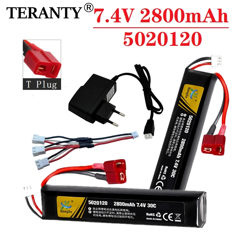 

Водяной пистолет 2S 7,4 v 2800mAh Lipo зарядное устройство набор с Т-образной вилкой для мини страйкбола BB Воздушный пистолет электрические игрушки ...