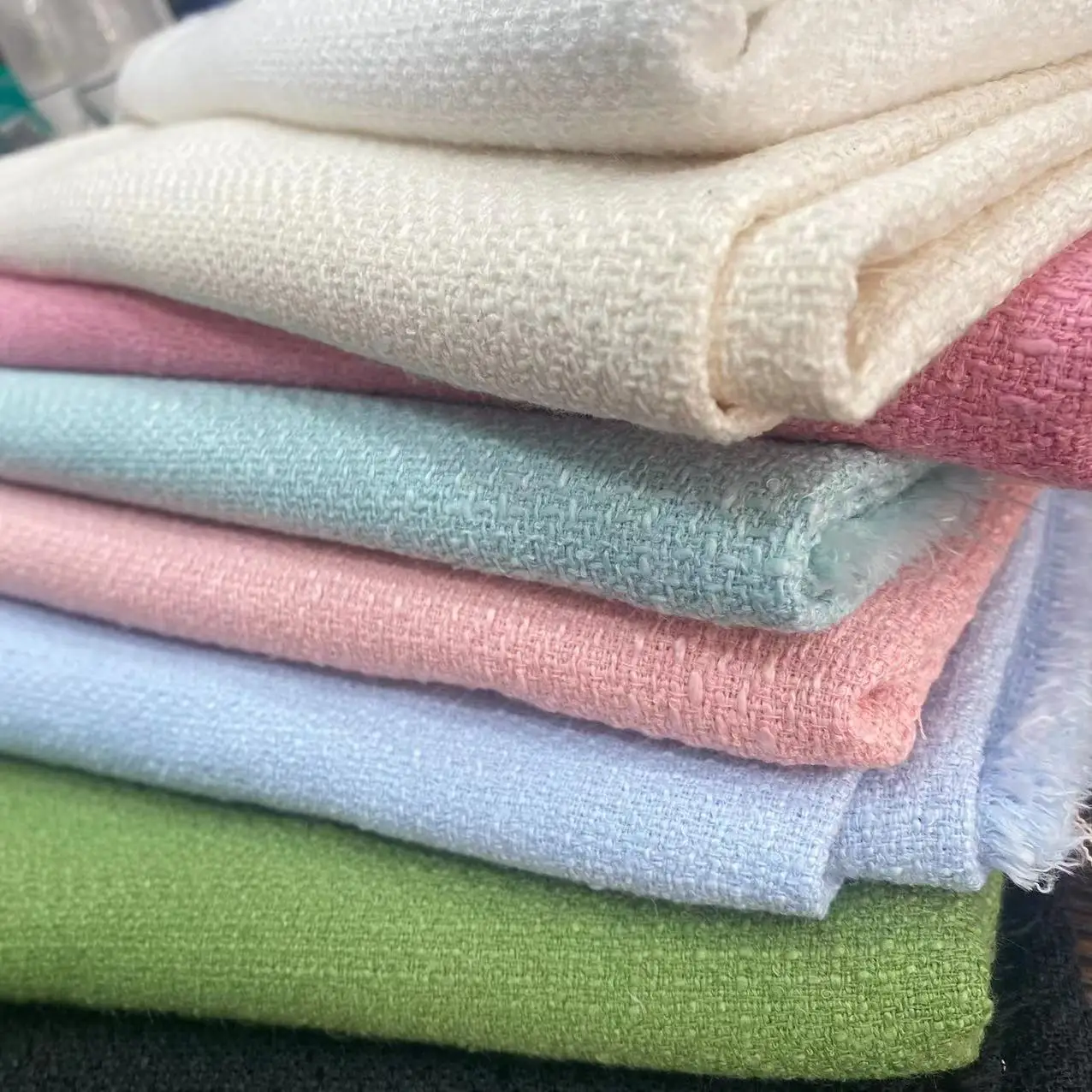 Тонкая твидовая ткань для весны и осени грубая пряжа маленькая Очаровательная